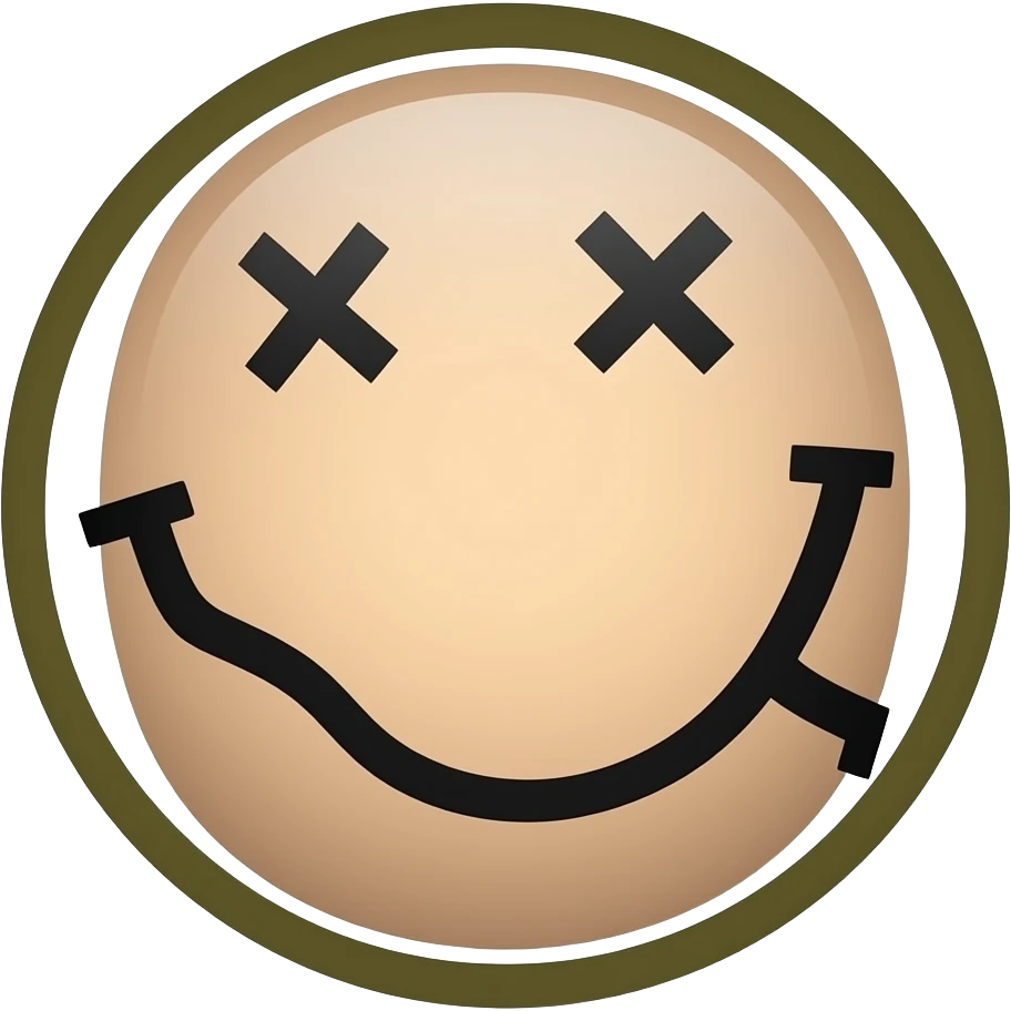 Nirvana logo face emoji