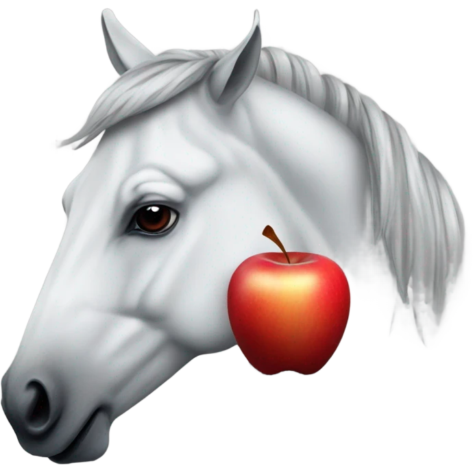 horse eating an apple emoji