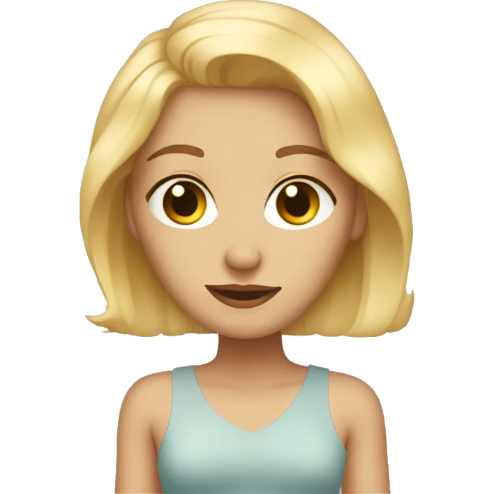 Blonde girl inlove  emoji