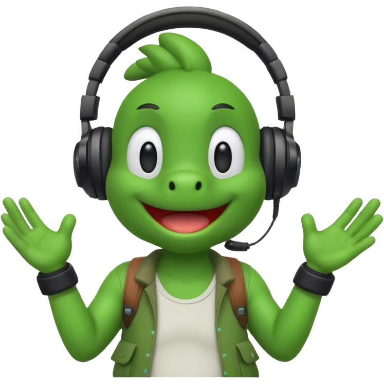 Yoshi playing Fortnite  emoji