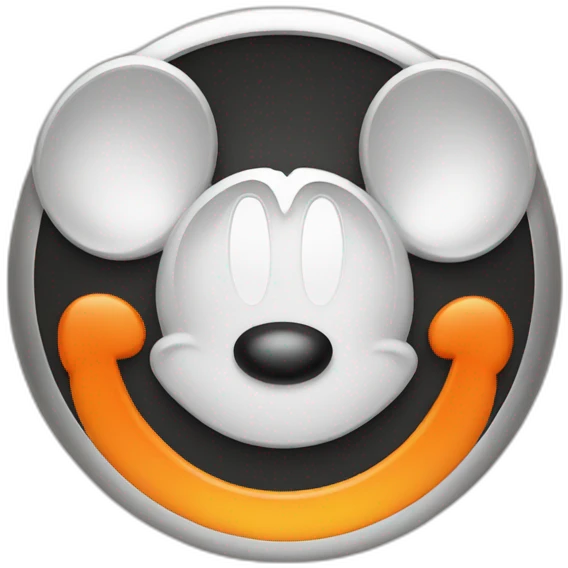 mickey in Shiny orange ring emoji