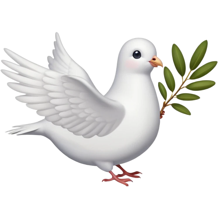 a dove with an olive branch and a peace sign, symbolizing peace and harmony emoji