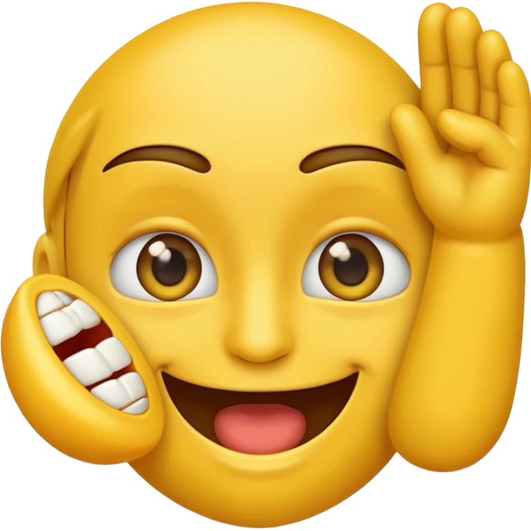 Emoji jaune qui dit ferme ta bouche emoji