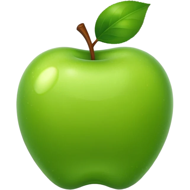 create a happy green apple emoji