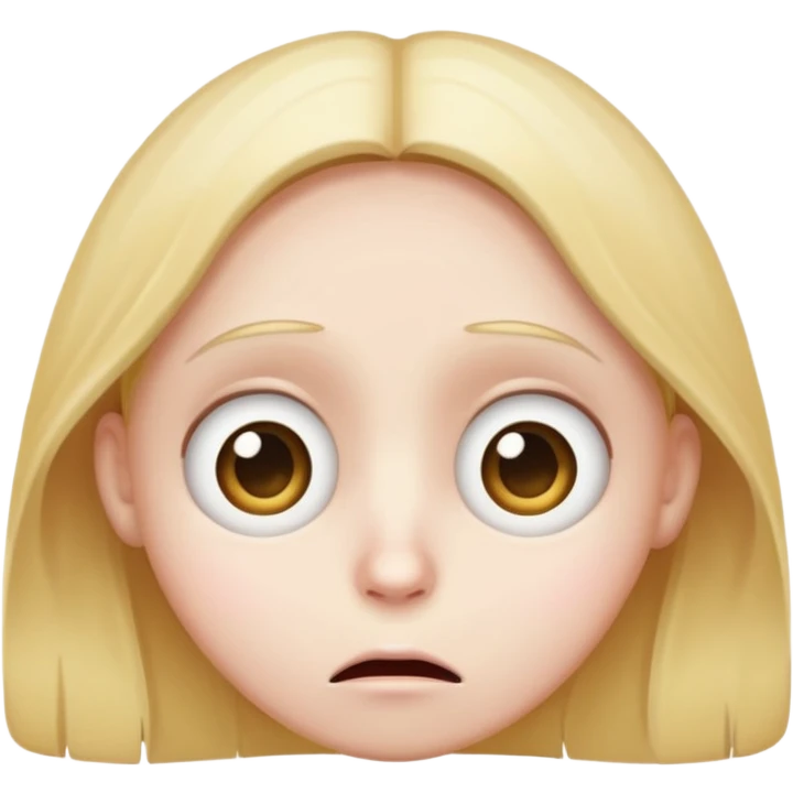 Sad face emoji with big starry eyes emoji