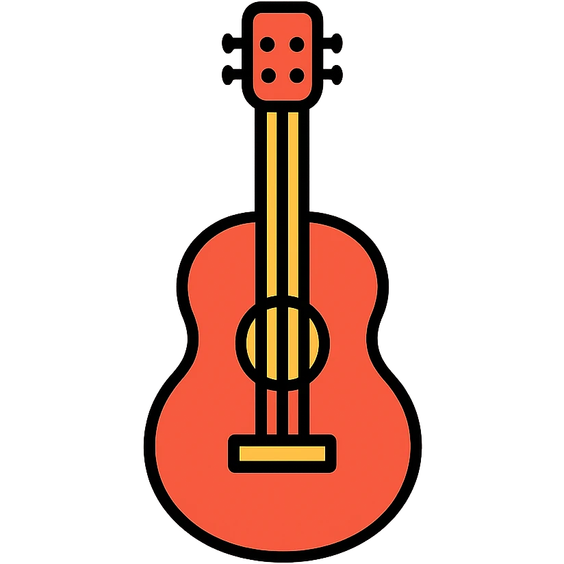 red guitar emoji