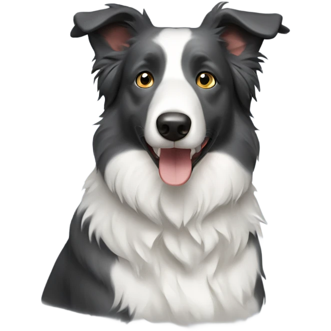 Grey border collie emoji