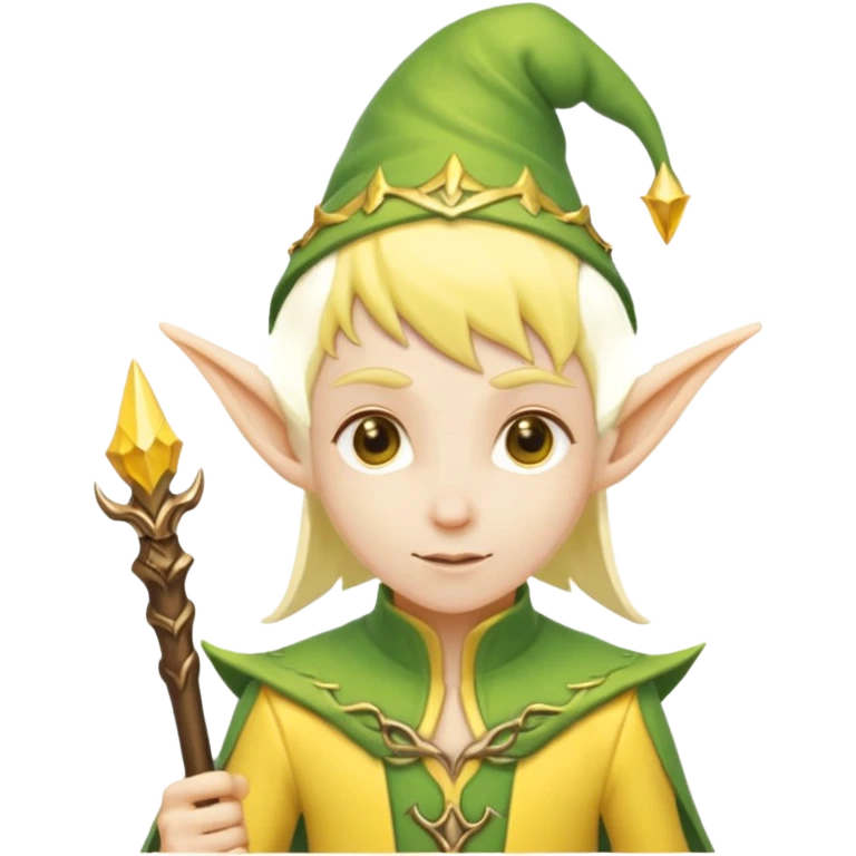 yellow elve with staff emoji