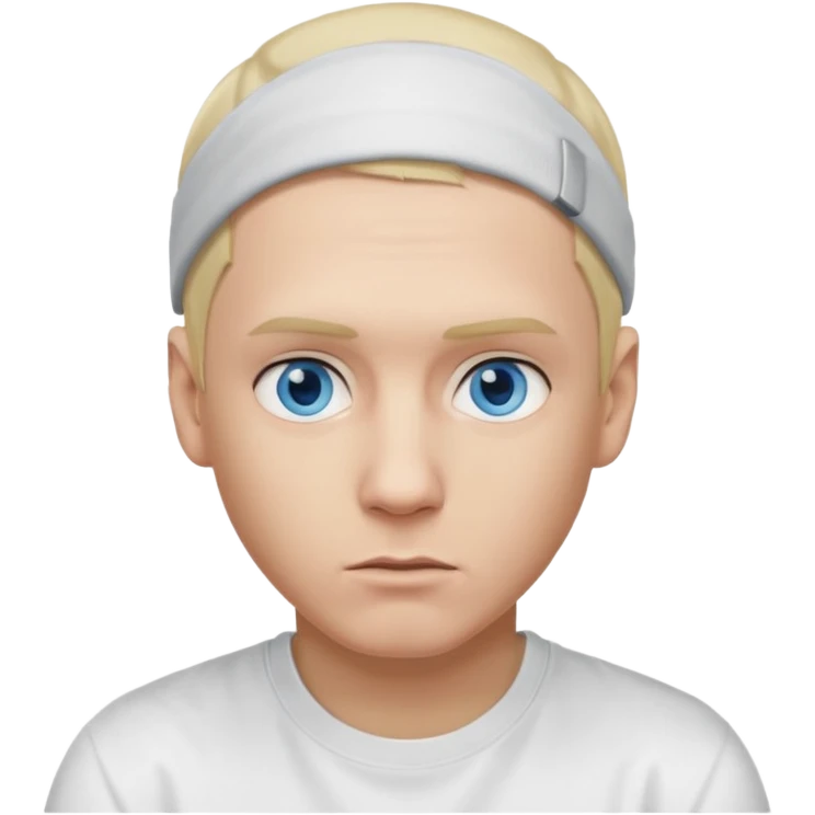 Eminem with blue eyes, blonde hair emoji