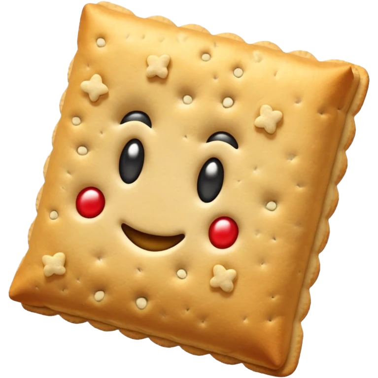 un tas de crackers carré aux graines emoji