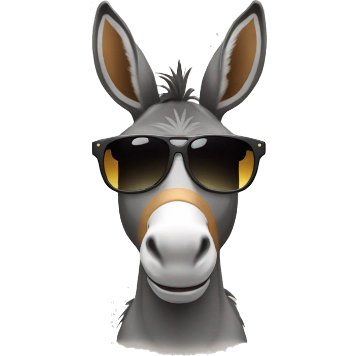 Donkey in sunglasses emoji