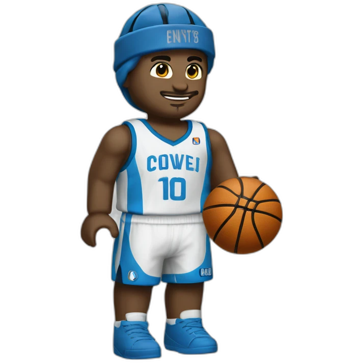Un maillot de basket bleu avec écrit 14 dessus dans le style de IOS emoji