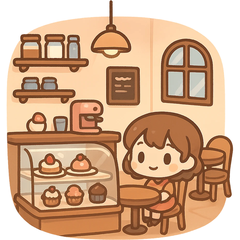 一个可爱的甜品店室内场景 emoji