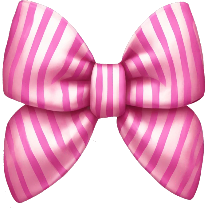 Pink striped bow emoji
