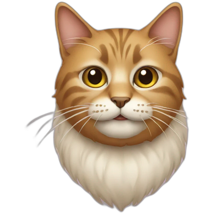 Cat with beard emoji