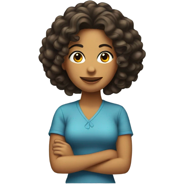Mujer rizada  emoji