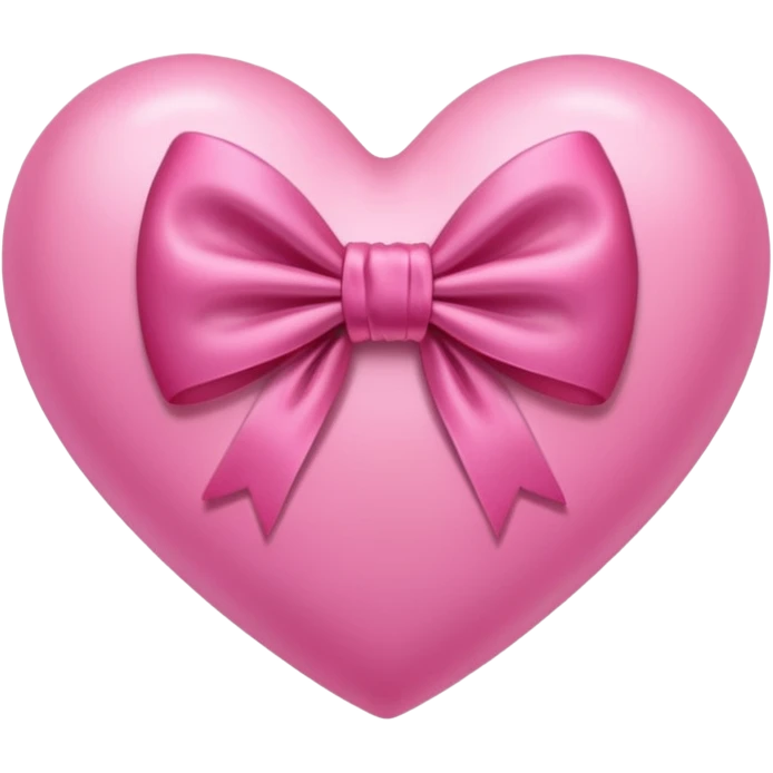 A pink heart with bow emoji