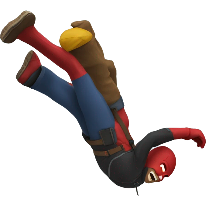 Daredevil falling off of a snowy moumtain emoji