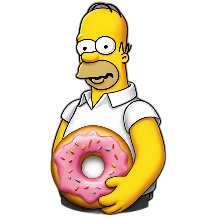 homer simpson mangeant un donut emoji