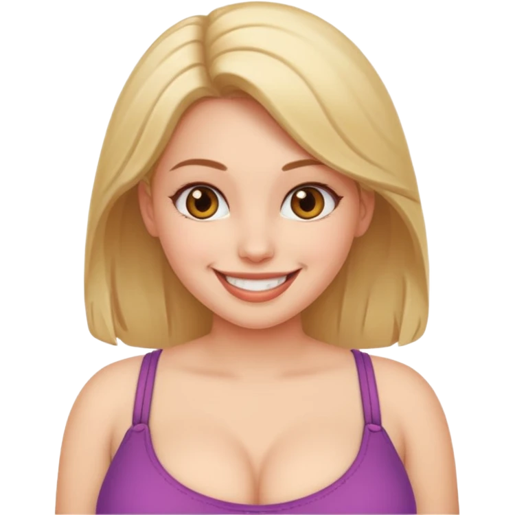 naked girl with big breasts emoji