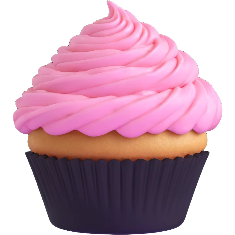 cupcake with pink icing emoji