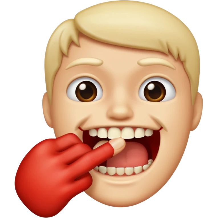 Biting finger  emoji