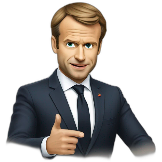 Emannuel macron qui joue emoji