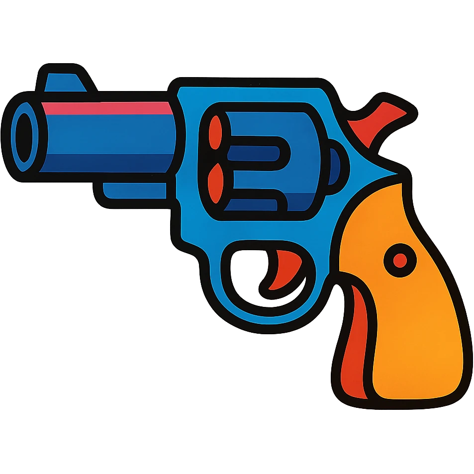 gun cartoon style emoji