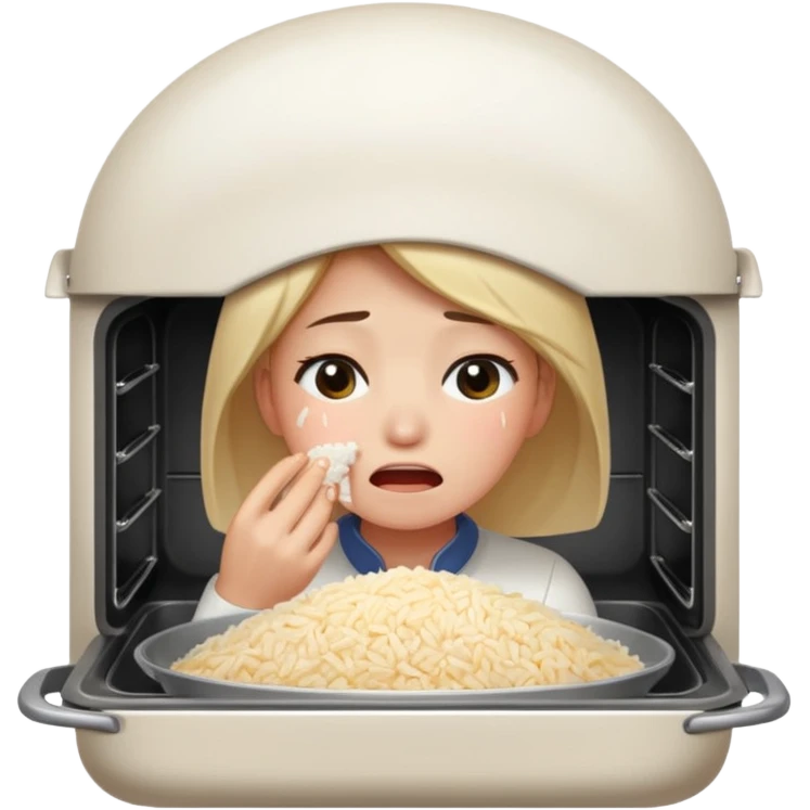 Làm cho tôi một người vợ khóc lóc ăn cơm trong lò sợ emoji