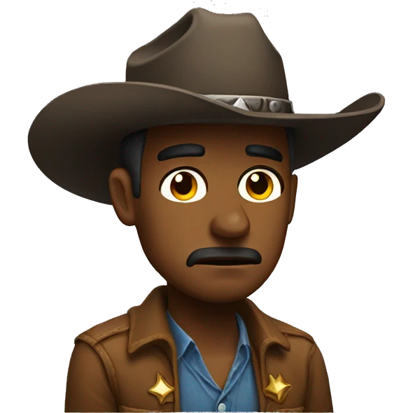 sad cowboy emoji