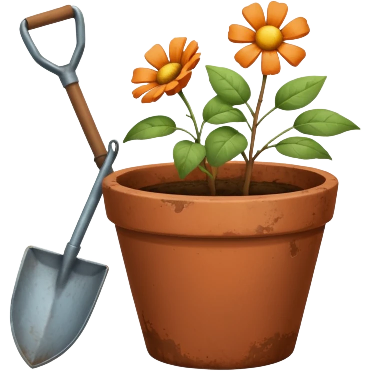 flower pot and shovel emoji