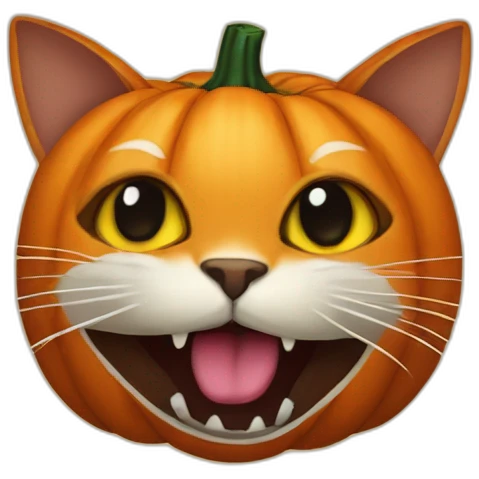 pumkin head cat emoji