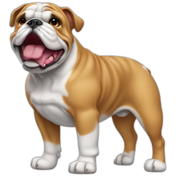 Dog English Bulldog full body emoji