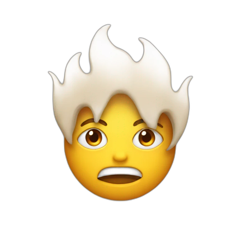 flamme avec des yeux emoji