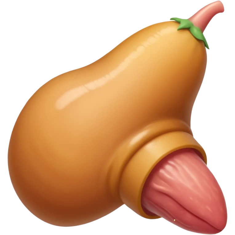Veiny tan-colored male organ entering a moist  vagina emoji