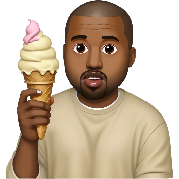 kanye west eating ice cream  emoji
