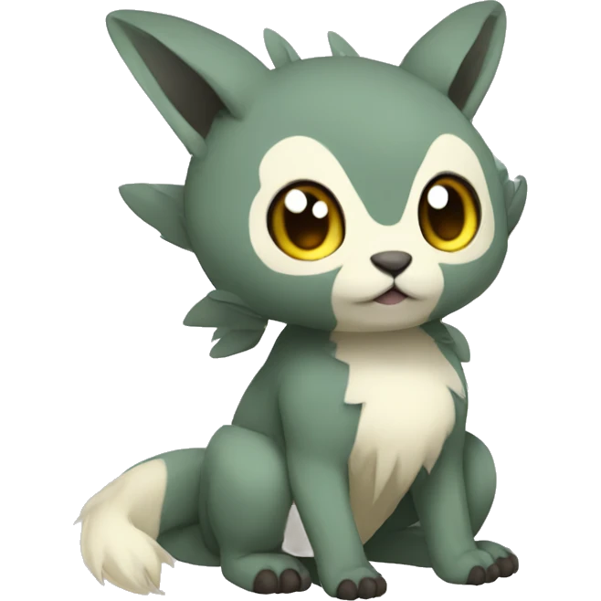 Cute cool animal hybrid Fakemon full body emoji