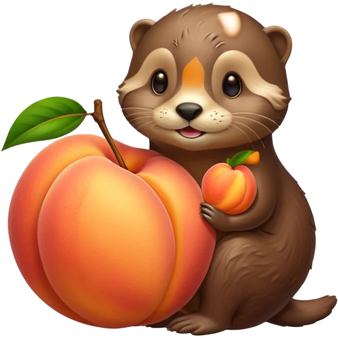 Otter in a peach 🦦🍑  emoji