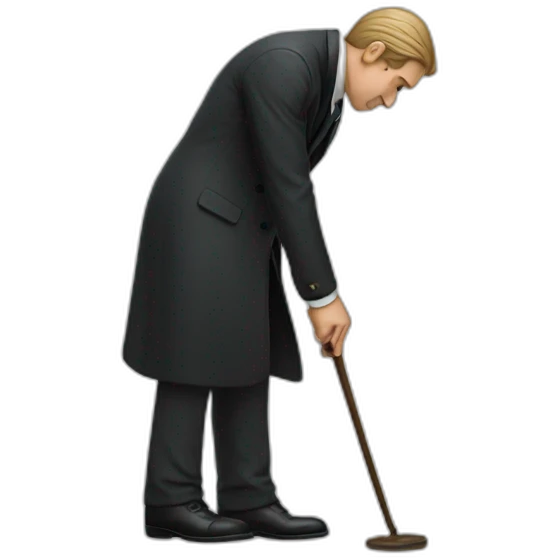 Gentleman bowing out emoji