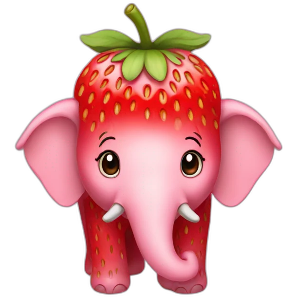 Strawberry Elephant emoji
