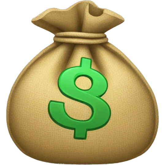 Money bag with green dollar sign emoji