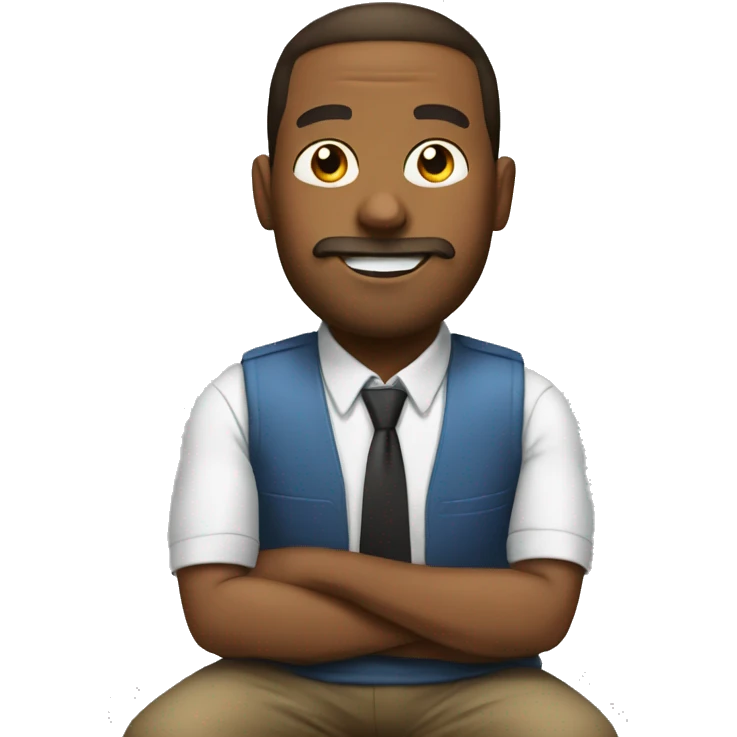 professional emoji sittin on a benc emoji