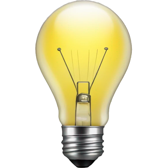 A light bulb with a full color of yellow.  emoji