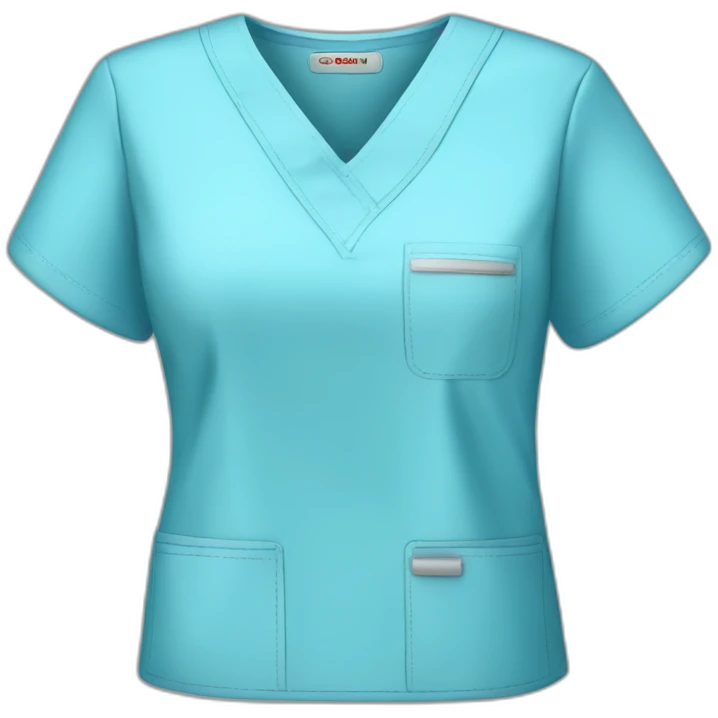 light blue scrub top for nurses emoji