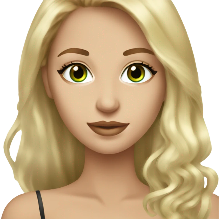 my beautiful blonde, green eyed, russian friend, with beautiful brown hair, that look like a super model emoji