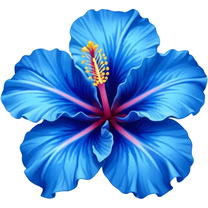 a blue flower similar to a hibiscus flower emoji
