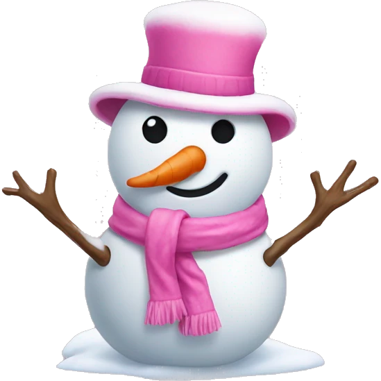 Pink Snowman emoji