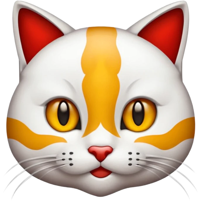 Создай эмодзи кота с красным сердцем в лапах emoji
