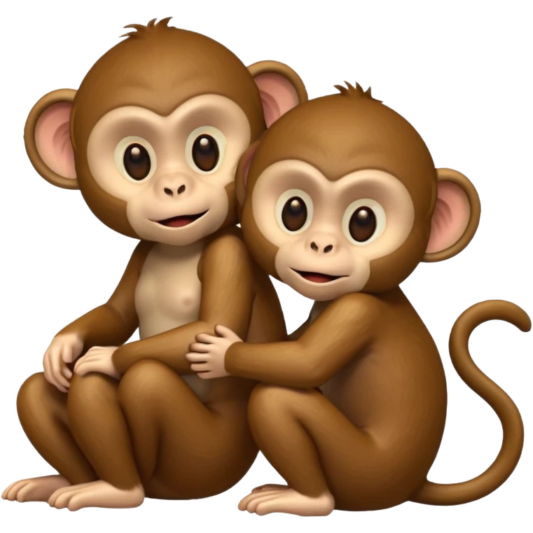 two monkeys chatting emoji