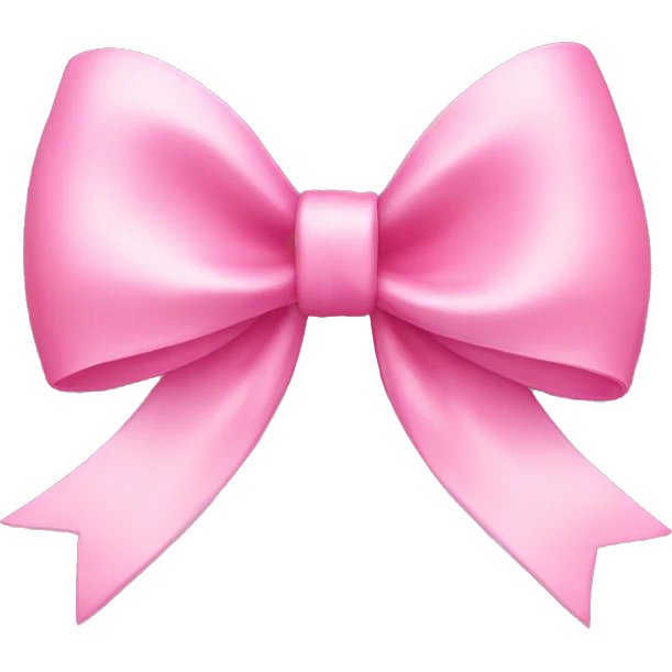 Cute pink bow emoji